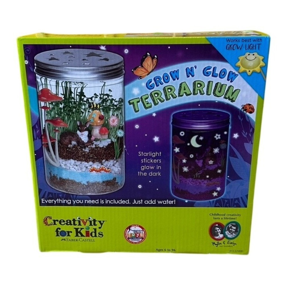 Creativity‎ for Kids Grow N Glow Terrarium Kit Faber-Castell DIY Garden STEM Toy